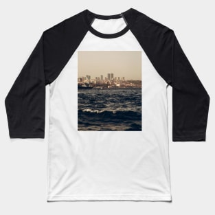 Coastal Haven: A City by the Sea Baseball T-Shirt